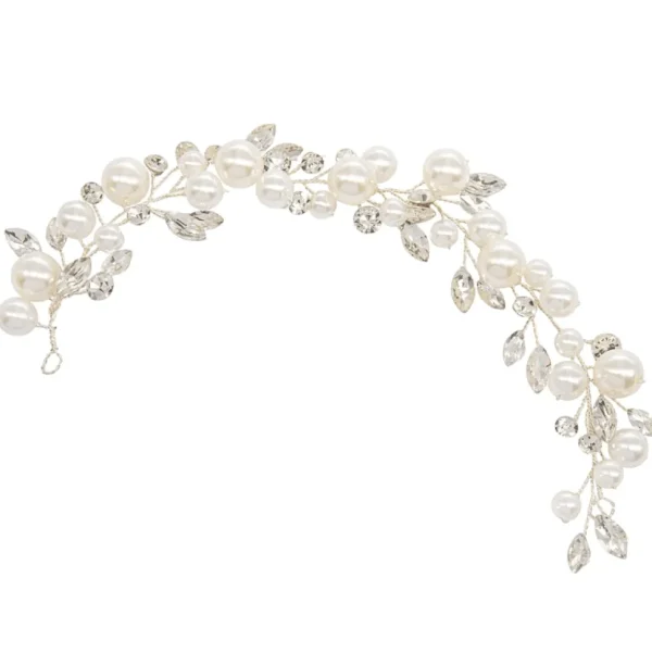 Hiuskoru, ATHENA BRIDAL | Ruby Pearl Vine -hopeinen helmihiuskoriste
