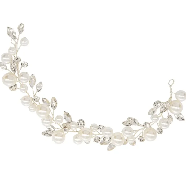 Hiuskoru, ATHENA BRIDAL | Ruby Pearl Vine -hopeinen helmihiuskoriste