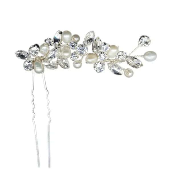Hiuskoru, ATHENA BRIDAL | Vivian Pearl Pin -hopeinen helmihiuskoriste