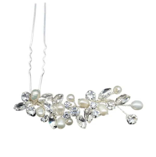 Hiuskoru, ATHENA BRIDAL | Vivian Pearl Pin -hopeinen helmihiuskoriste