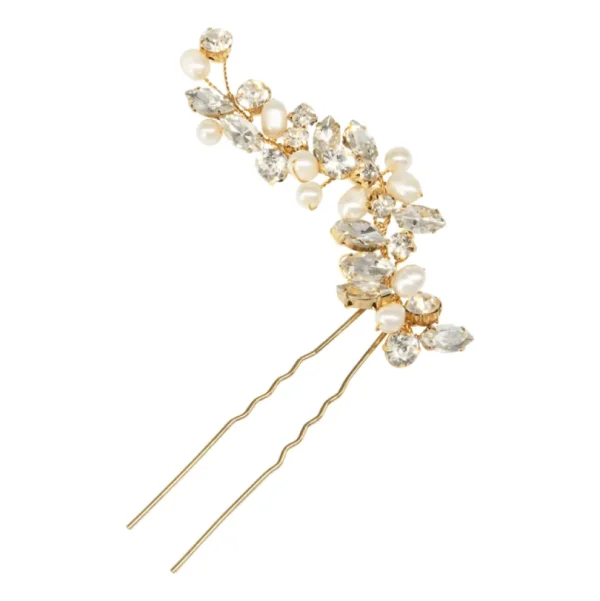 Hiuskoru, ATHENA BRIDAL | Vivian Pearl Pin -kultainen helmihiuskoriste