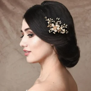 Hiuskoru, ATHENA BRIDAL JEWELLERY | Gold Flower Headpiece