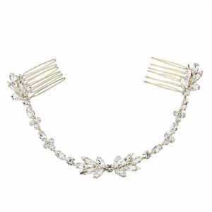Hiuskoru, ATHENA BRIDAL JEWELLERY | Dainty Crystal Vine in Gold