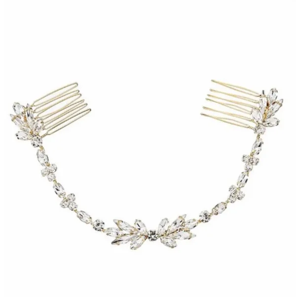 Hiuskoru, ATHENA BRIDAL JEWELLERY | Dainty Crystal Vine in Gold
