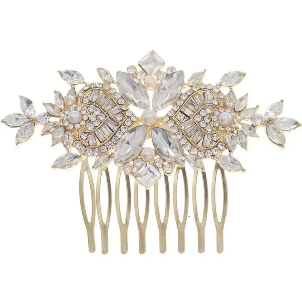 Hiuskoru, ATHENA BRIDAL JEWELLERY | Exquisite Crystal Sparkle Comb (Gold)