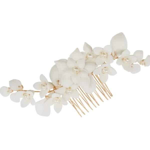 Hiuskoru, ATHENA BRIDAL | Allure Comb -kultainen kukkahiuskampa