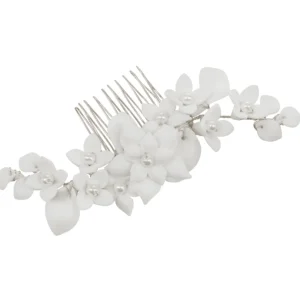 Hiuskoru, ATHENA BRIDAL | Allure Comb -hopeinen kukkahiuskampa
