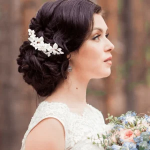 Hiuskoru, ATHENA BRIDAL | Allure Comb -kultainen kukkahiuskampa