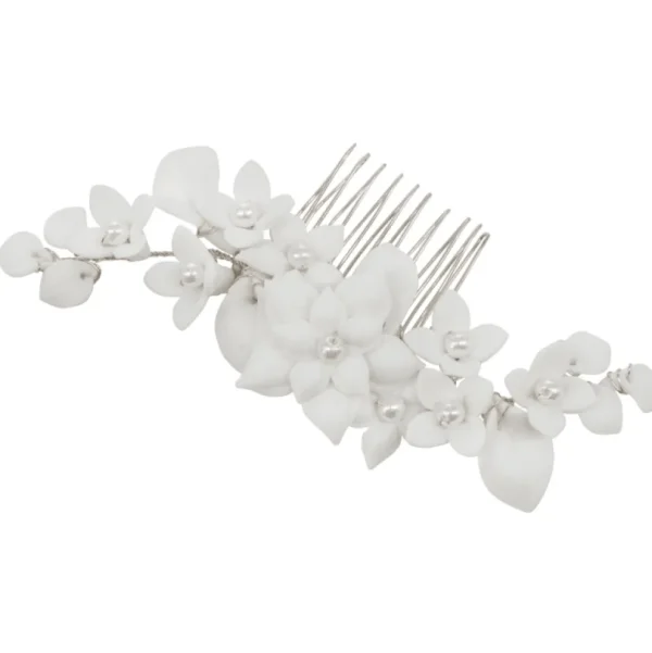 Hiuskoru, ATHENA BRIDAL | Allure Comb -hopeinen kukkahiuskampa