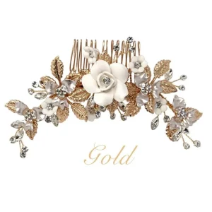 Hiuskoru, ATHENA BRIDAL | Blooming Roses Headpiece -Luxe Hair Comb (G)