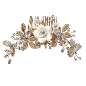 Hiuskoru, ATHENA BRIDAL | Blooming Roses Headpiece -Luxe Hair Comb (G)