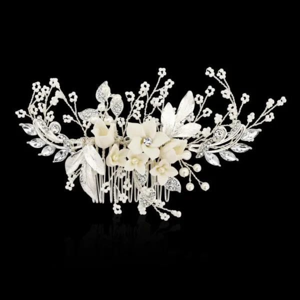 Hiuskoru, ATHENA BRIDAL | Blooming Jasmin Headpiece -Luxe Hair Comb
