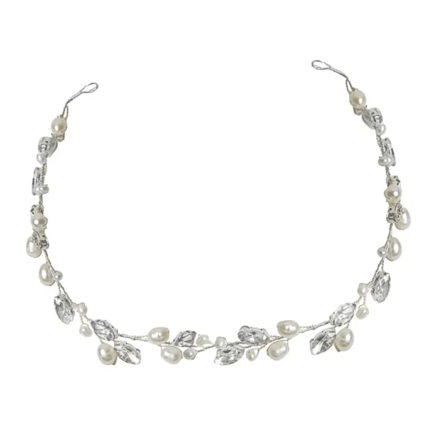 Hiuskoru, ATHENA BRIDAL | Classic Pearl Vine -hopeinen helmihiusköynnös