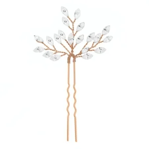 Hiuskoru, ATHENA BRIDAL | Dainty Rosegold Hairpin with Crystals