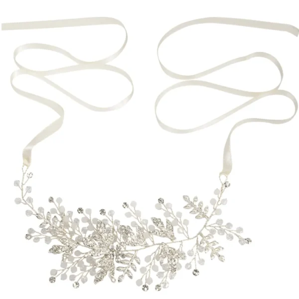Hiuskoru, ATHENA BRIDAL | Divine Crystal Vine -hopeanvärinen hiuskoriste