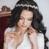 Hiuskoru, ATHENA BRIDAL | Eleanor Headband -hopeanvärinen juhlapanta