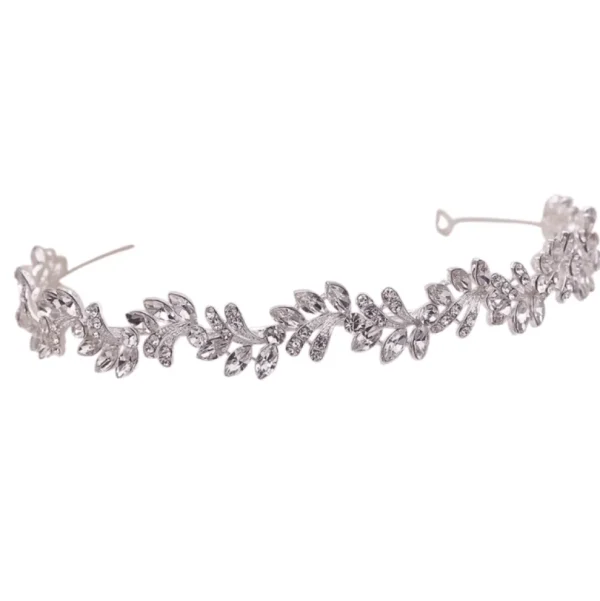 Hiuskoru, ATHENA BRIDAL | Eleanor Headband -hopeanvärinen juhlapanta