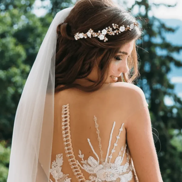 Hiuskoru, ATHENA BRIDAL | Eternal Pearl Vine -kulta helmihiuskoriste
