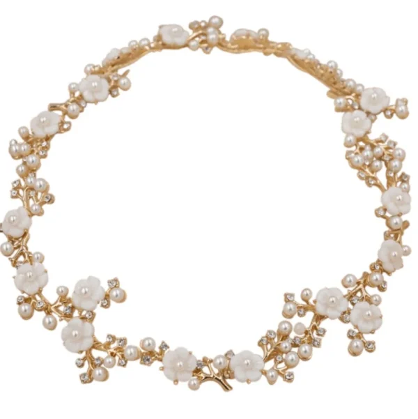 Hiuskoru, ATHENA BRIDAL | Eternal Pearl Vine -kulta helmihiuskoriste