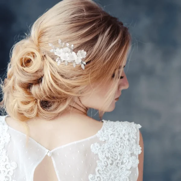 Hiuskoru, ATHENA BRIDAL | Floral Beauty Comb -kultainen kukkahiuskampa