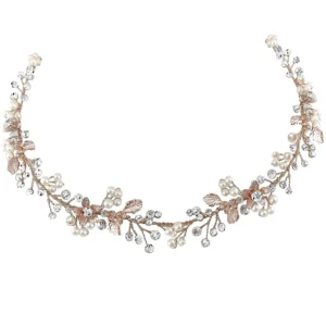 Hiuskoru, ATHENA BRIDAL | Juliet Pearl Vine- ruusukulta helmihiuskoriste