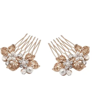 Hiuskoru, ATHENA BRIDAL | Mini Rosegold Comb -helmihiuskoriste