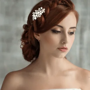 Hiuskoru, ATHENA BRIDAL | Petite Pearl Comb -ruusukulta helmihiuskampa