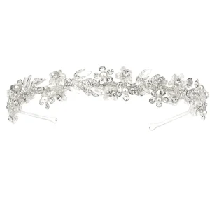 Hiuskoru, ATHENA BRIDAL | Philippa Headband -hopeanvärinen juhlapanta