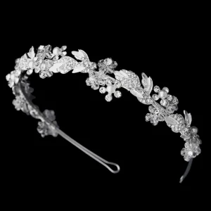 Hiuskoru, ATHENA BRIDAL | Philippa Headband -hopeanvärinen juhlapanta