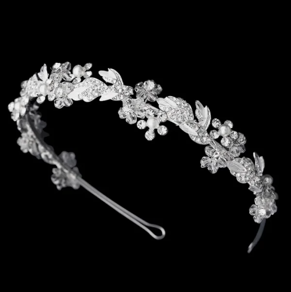 Hiuskoru, ATHENA BRIDAL | Philippa Headband -hopeanvärinen juhlapanta