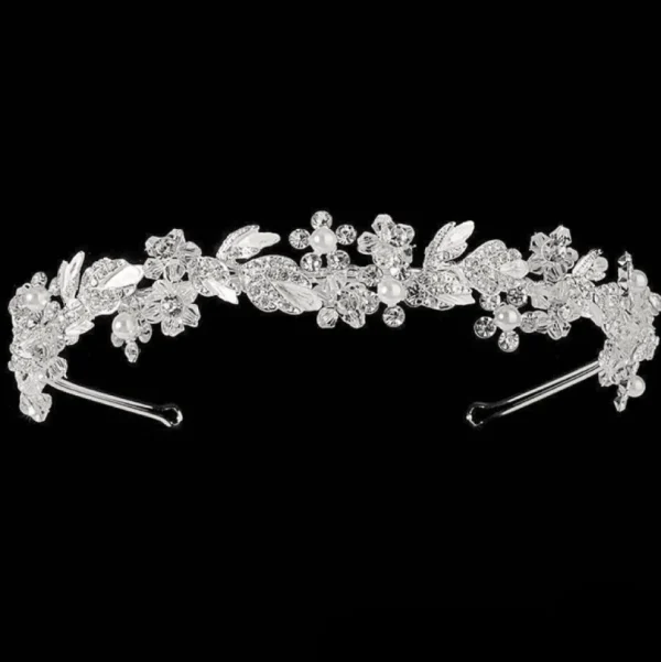 Hiuskoru, ATHENA BRIDAL | Philippa Headband -hopeanvärinen juhlapanta