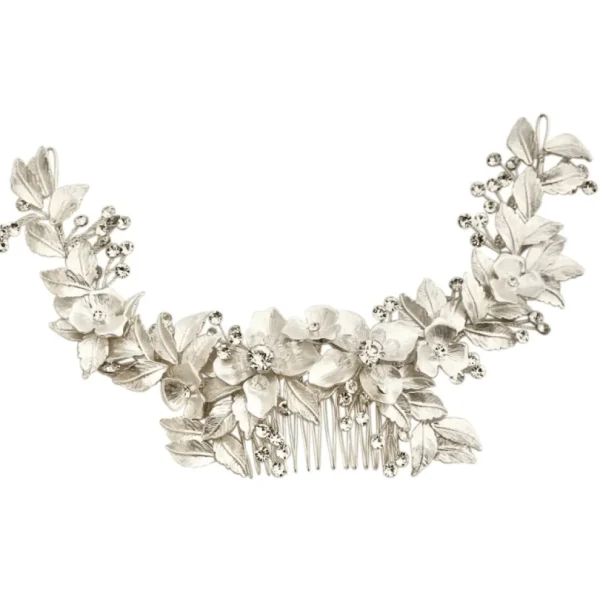 Hiuskoru, ATHENA BRIDAL | Silver Blush Vine -hopeinen hiuskoriste