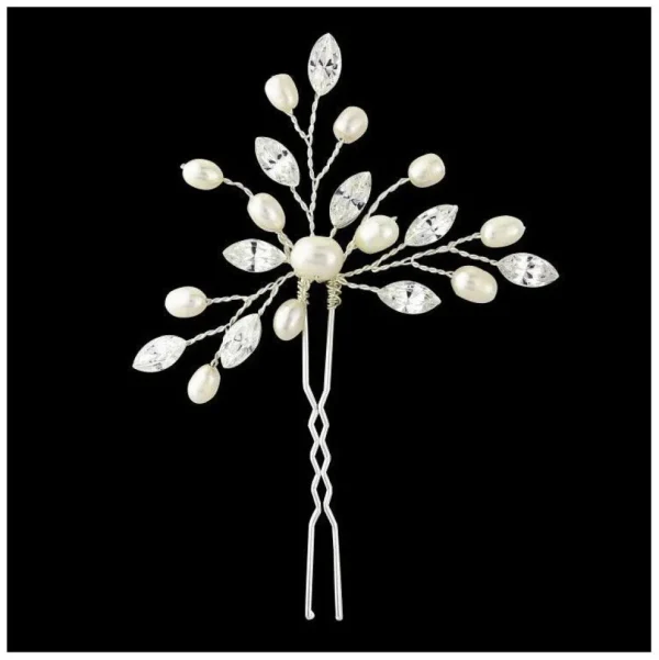 Hiuskoru, ATHENA BRIDAL | Silver Hairpin with Freshwater Pearls