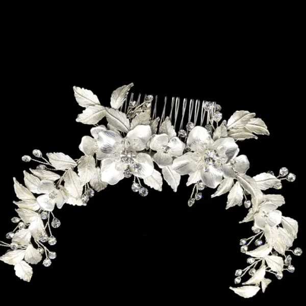 Hiuskoru, ATHENA BRIDAL | Silver Blush Vine -hopeinen hiuskoriste
