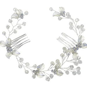 Hiuskoru, ATHENA BRIDAL | Victoria Vine -hopeinen helmihiuskoriste