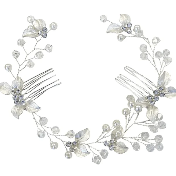 Hiuskoru, ATHENA BRIDAL | Victoria Vine -hopeinen helmihiuskoriste