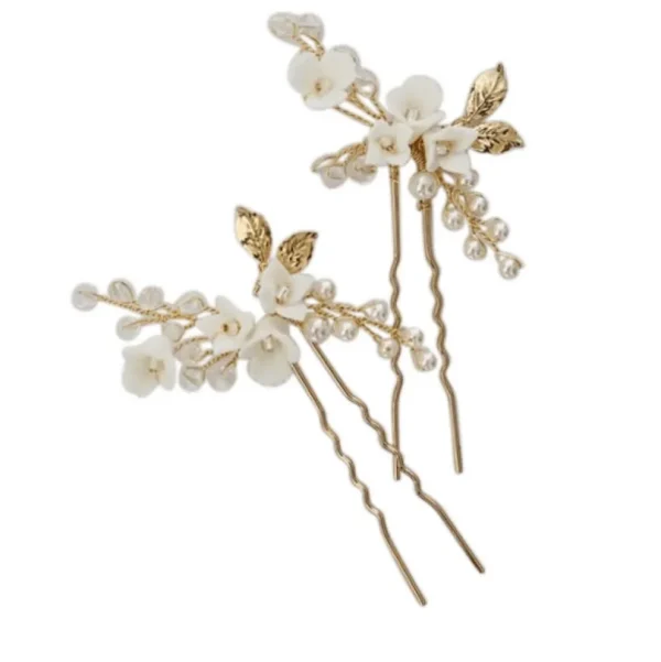 Hiuskoru, ATHENA BRIDAL | Vintage Gold Pin -kukkahiuskoriste