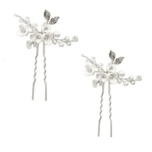 Hiuskoru, ATHENA BRIDAL | Vintage Silver Pin -kukkahiuskoriste