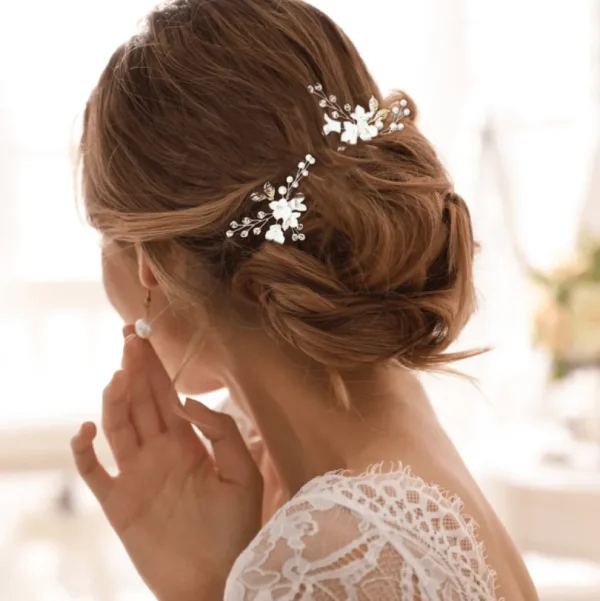 Hiuskoru, ATHENA BRIDAL | Vintage Gold Pin -kukkahiuskoriste