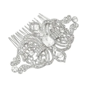 Hiuskoru, ATHENA BRIDAL | Virginia Comb -hopeinen art deco hiuskampa
