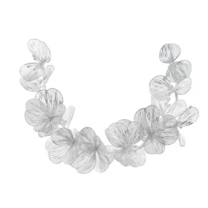 Hiuskoru, köynnös ROMANCE | Modern Silver Flower Hairpiece