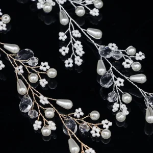 Hiuskoru, köynnös/ROMANCE, Beautiful Pearl Headpiece in Silver