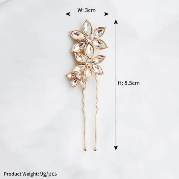 Hiuskoru, nutturaneula/ROMANCE, Simple Flower Hairpiece in Gold