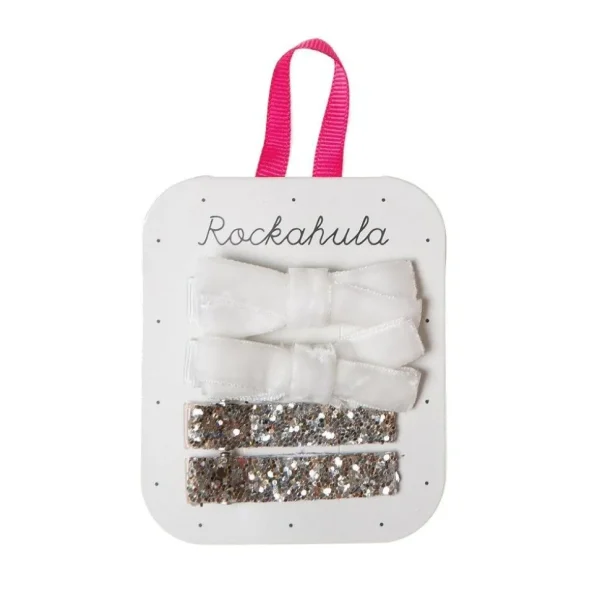 Hiuskoru/pinni, Rockahula KIDS | Velvet and Glitter Clips White