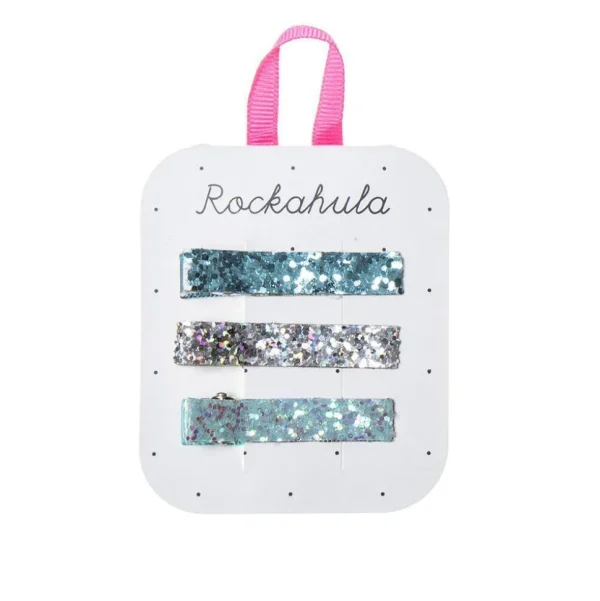 Hiuskoru/pinni, Rockahula KIDS | Sparkly Bar Clips Aqua