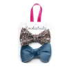 Hiuskoru/pinni, Rockahula KIDS | Velvet And Glitter Bow Clips Blue