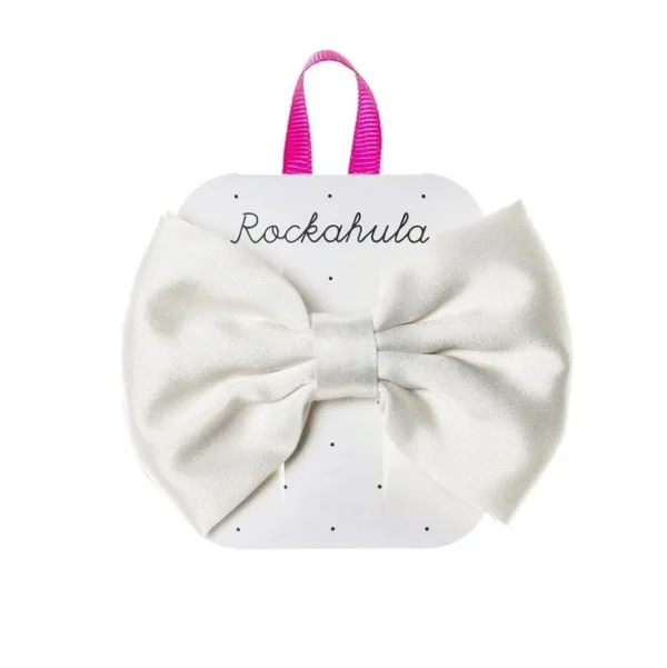 Hiuskoru/solki, Rockahula KIDS | Satin Luxe Double Bow Clip Ivory