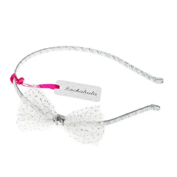 Hiuspanta, Rockahula KIDS | Glitter Mesh Bow Alice Band Silver