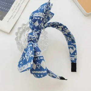 Hiuspanta | SUGAR SUGAR, Blue & White Bowtie -sininen rusettipanta