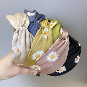 Hiuspanta | SUGAR SUGAR, Comfy Satin Daisy -sininen satiinipanta